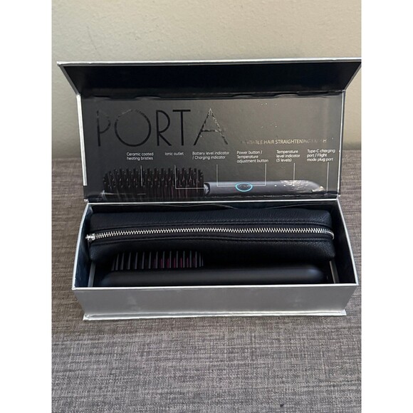 NIB TYMO Porta Cordless Mini Portable Straightening Brush *Open Box* - Picture 2 of 6